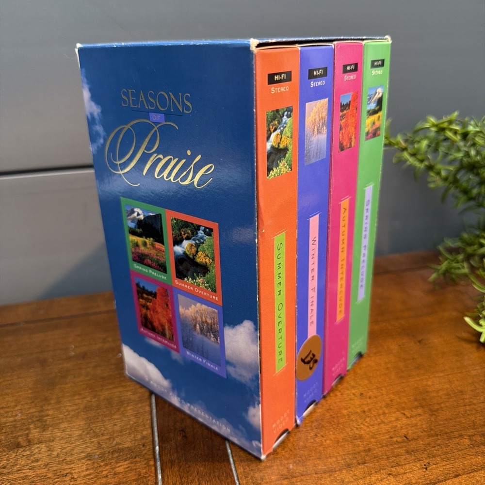 Seasons Of Praise VHS Set Of 4 Moody Bible Videos Winter Summer Spring Autumn